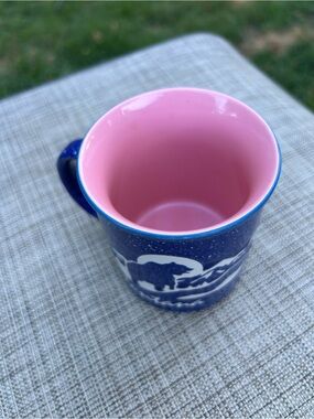 Unknown | Dining | Montana Bear Blue Ceramic Mug With Pink Interior ...